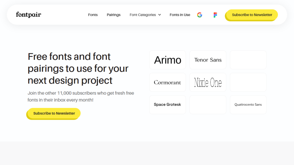fontpair co a cool Font pairing tools for Web designers